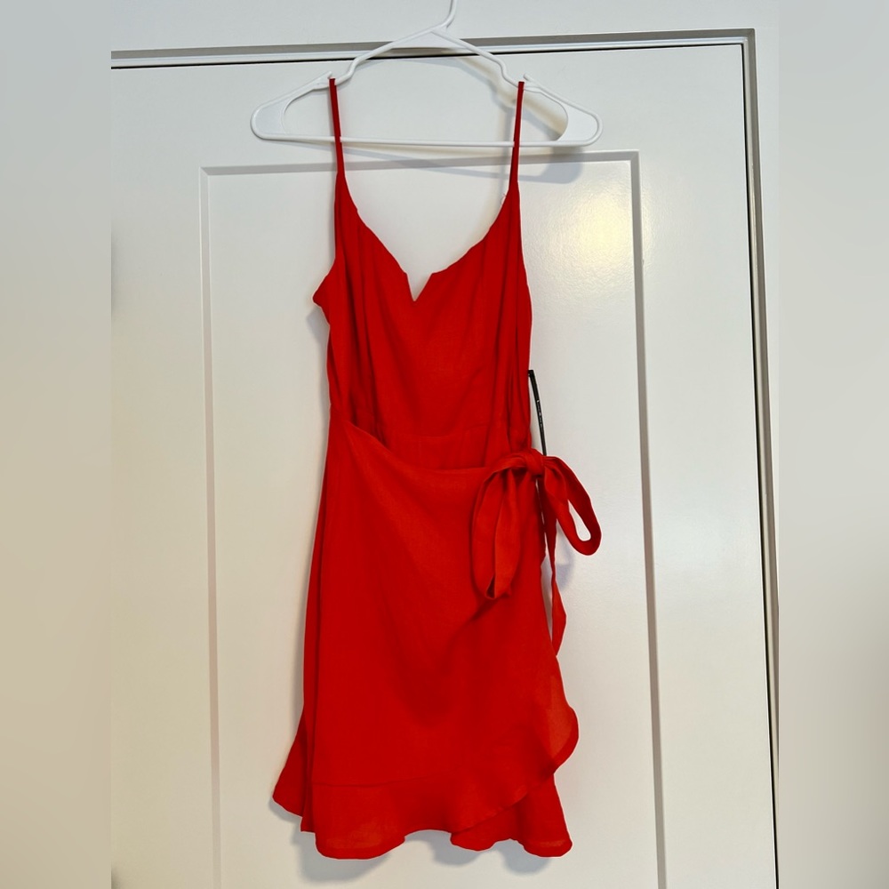 Lulu's Red Ruffle Mini Dress - Picture 4 of 12
